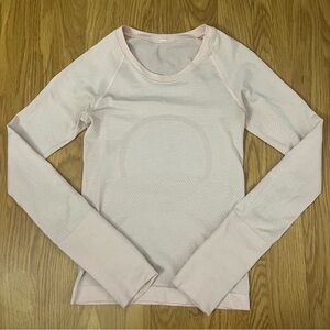 Lululemon swiftly tech long sleeve in flush pink size 0